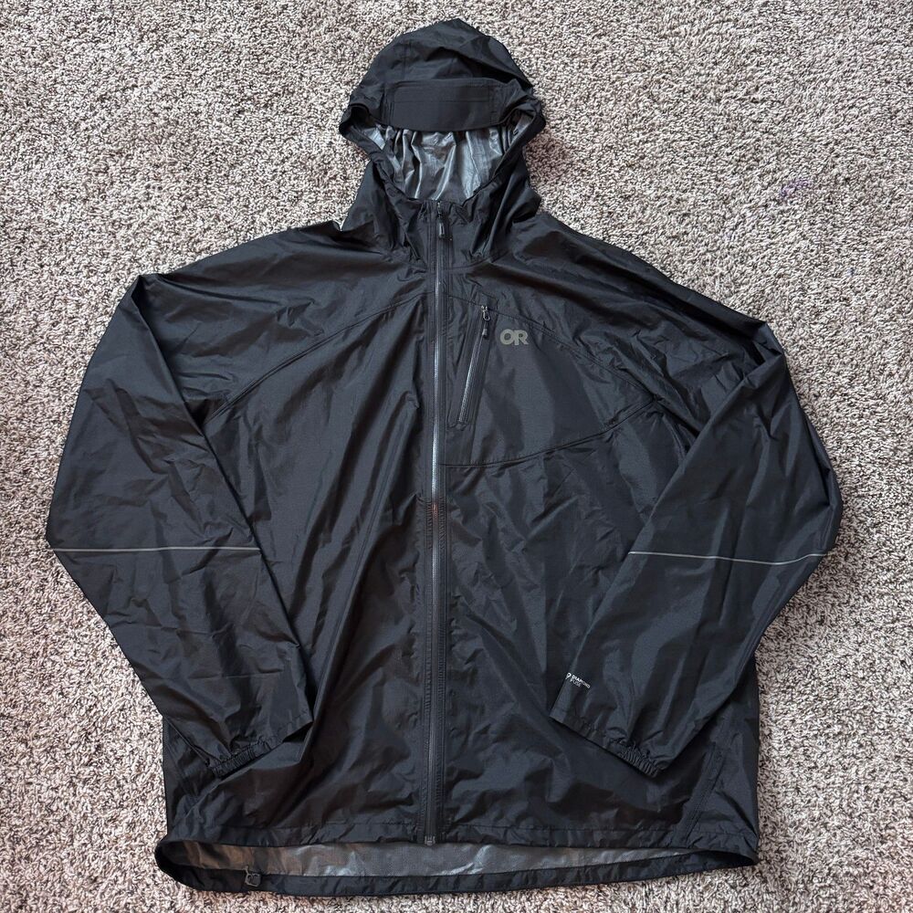 Outdoor Research Ultralight Helium Rain Jacket Mens 3XL Black V042